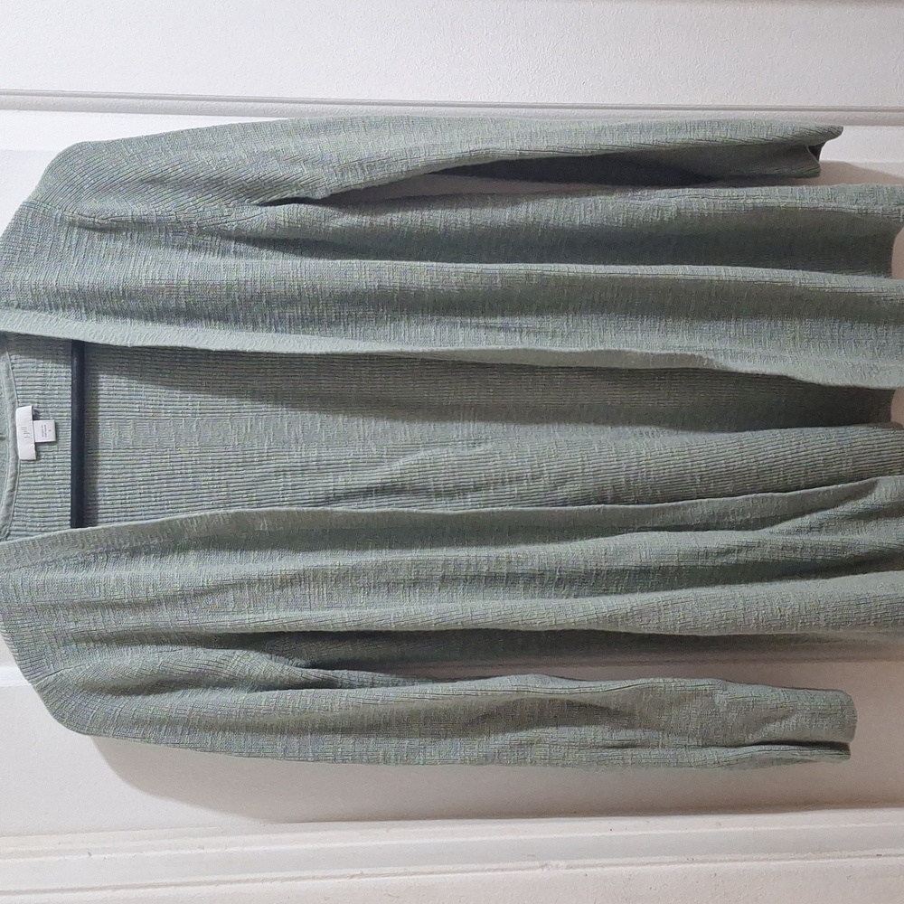 J. Jill cardigan cotton linen blend green size Small